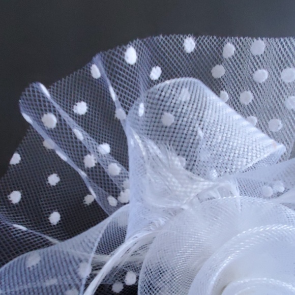 White Wedding hat new main image 6